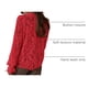 thumbnail image 4 of Blusa de Encaje para Mujer PRETTYGARDEN, Manga Larga con Botones, Color Rojo, Talla L, 4 of 9