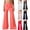 Orange, variant on POIUYTR Women Summer Yoga Pants Casual Workout Pleated Elastic Waist Wide Leg Long Pants Dance Loose Comfy Solid Color Trousers