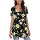 thumbnail image 5 of Fiudx Ofertas Relámpago Blusa Holgada de Manga Corta con Cuello Redondo Informal Estampada a La Moda para Mujer, 5 of 6
