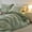 Green, variant on Muslin Duvet Cover Set 100% Cotton King Size Double Layer Linen Like Gauze Comforter Cover Solid Green