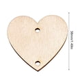 thumbnail image 4 of Ounissouiy Paquete de 100 rebanadas de adornos colgantes regalos colgantes pulidos corazón en blanco recorte de Natural Kits y herramientas para tallar corazón 38 mm, 4 of 6