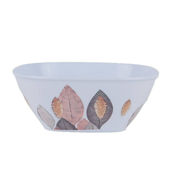 Tazón Prichos Cuadrado Hojas Blanco