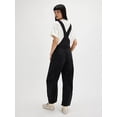 thumbnail image 2 of Katigan Womens Denim Overalls Loose Fit Leg Adjustable Strap Hip Hop Jean Jumpsuits Black S, 2 of 6
