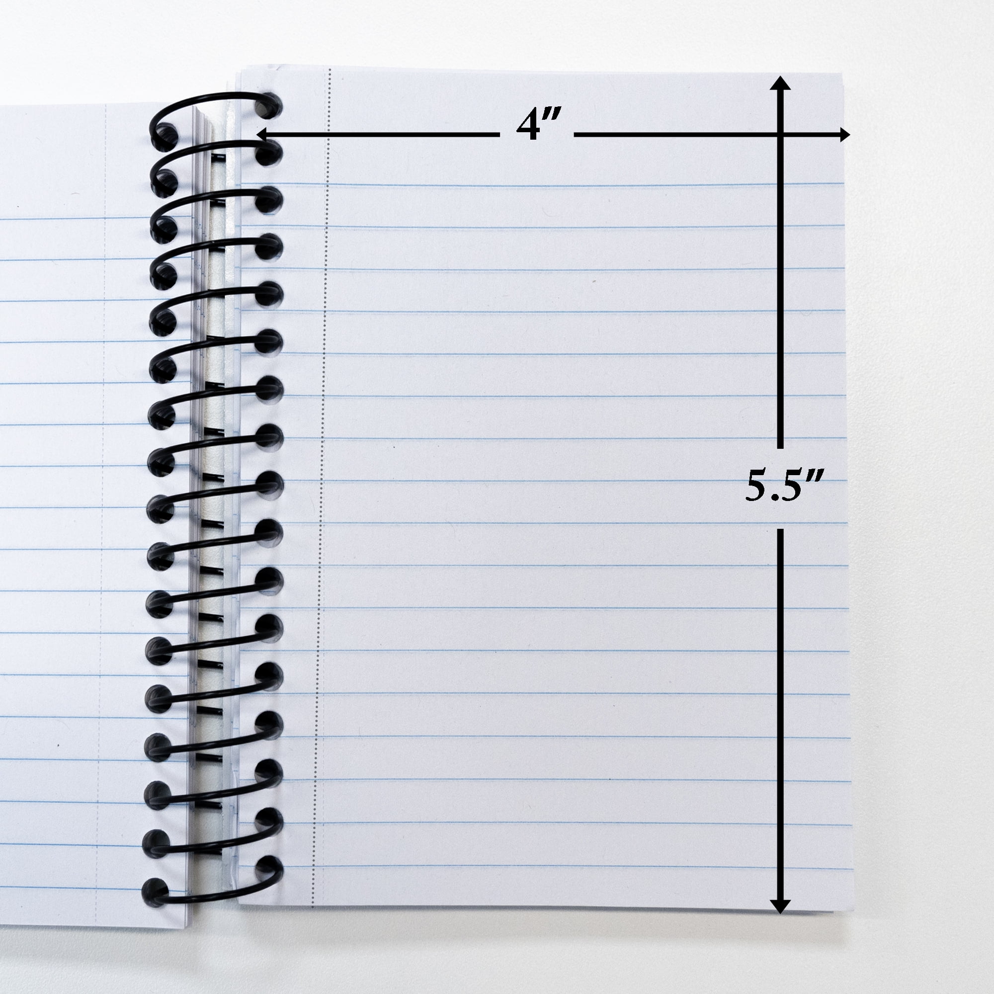 BAZIC Spiral Fat Book Notebook 4"x5.5", 180 Sheets, Assorted Color, 48-Pack