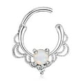 thumbnail image 3 of Harhinhe Nose Nostril Ring Stud Hoop Stainless Steel Body Piercing Jewelry 16G (Silver), 3 of 8