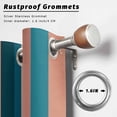 thumbnail image 2 of Outdoor Curtains for Patio Waterproof, Blue Pink Striped Outdoor Privacy Panels Grommet, Farmhouse Stripe Blackout Outside Curtains for Porch/Cabana/Pergola/Gazebo 54"x95", 2 Panels, 2 of 8