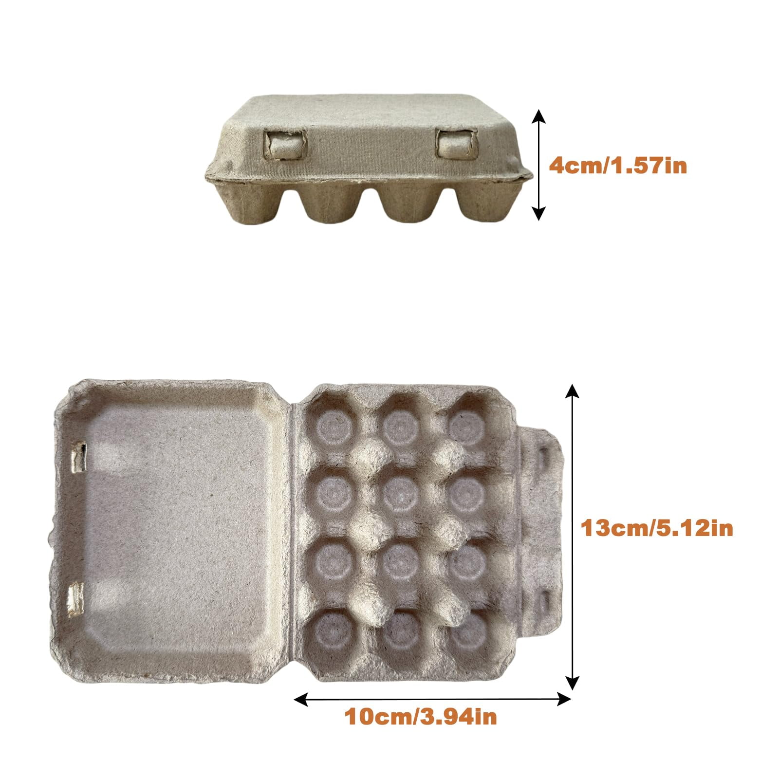 1 Dozen Paper Pulp Small Quail Bird Egg Cartons Cheap Bulk Farm Fresh Eggs hatching Box Tray Basket Countertop Holder Storage Container Reusable Button Quail Supplies 12 Count (50)