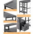 thumbnail image 5 of 67" L Shaped Computer Desk with Power Outlets,Reversible Corner Gaming Desk with 2 Monitor Stands, Adjustable Storage Shelf,MuItipIe FiIe Drawers,Home Office Desks Writing Study Table Workstation, 5 of 8