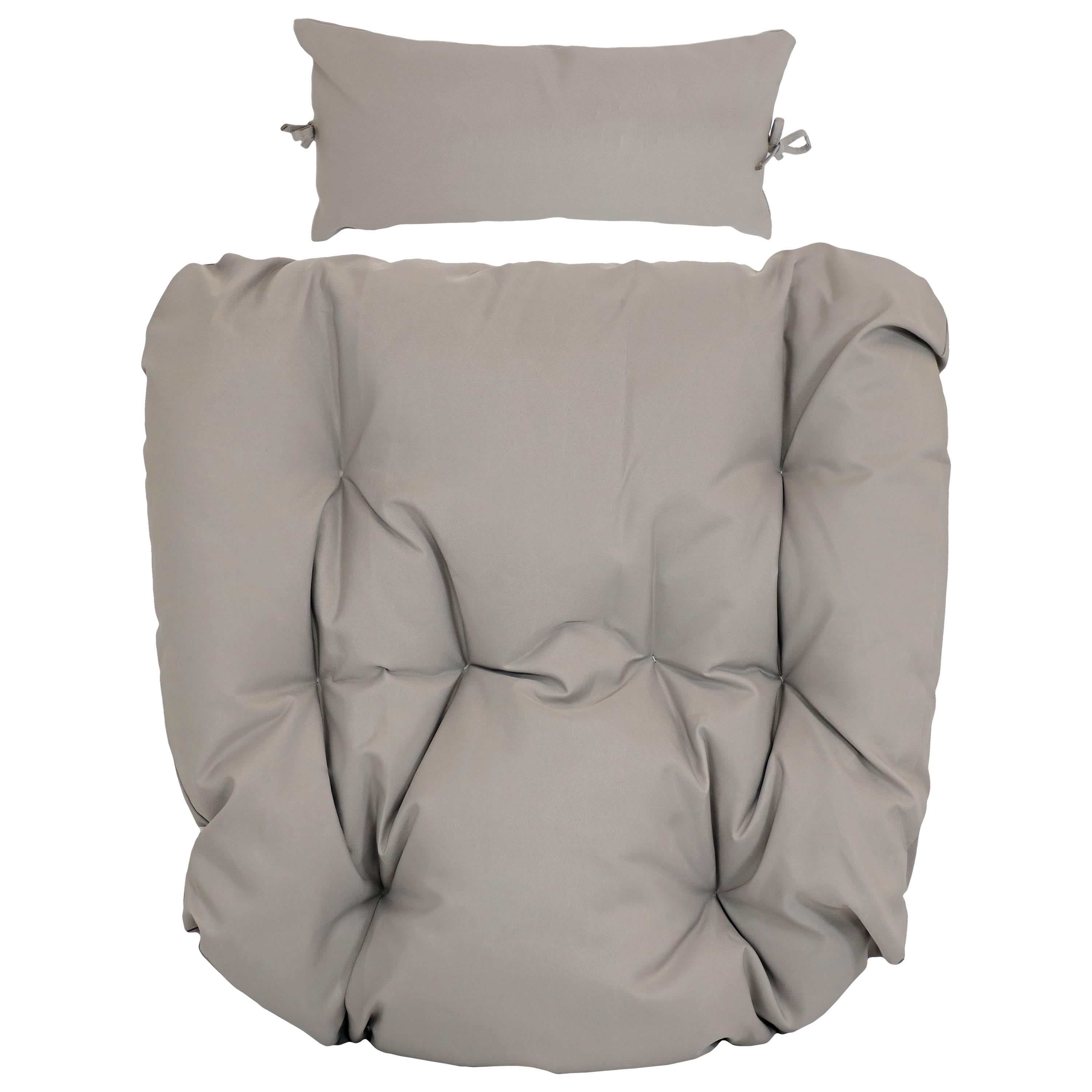 Sunnydaze Egg Chair Cushion Replacement with Head Pillow