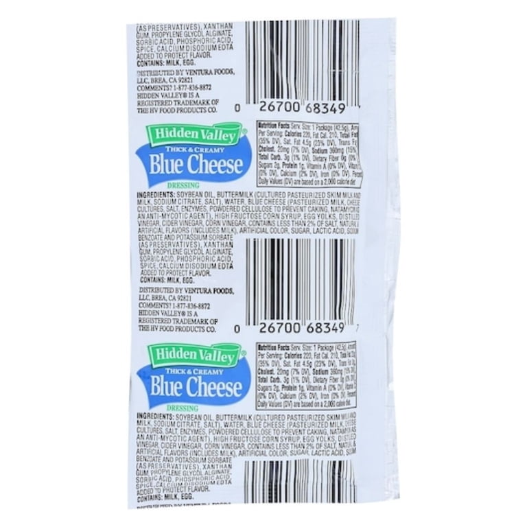 hidden valley ranch blue cheese dressing mix Hidden Valley Blue Cheese Dressing Mix-3.1 oz.-18/Case MPN# 21005 – Round  Eye Supply main image 0