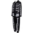 thumbnail image 6 of Hotiary 3-12Y Boys Girls Halloween Reflective Skeleton Costumes Zip Up Jumpsuit Kids Long Sleeve Hooded Romper Holiday Dress Up Outfits, 6 of 8