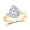 thumbnail image 1 of 1 CT-DIA 1/3CT-CPEAR Bague de Mariée, 1 of 1