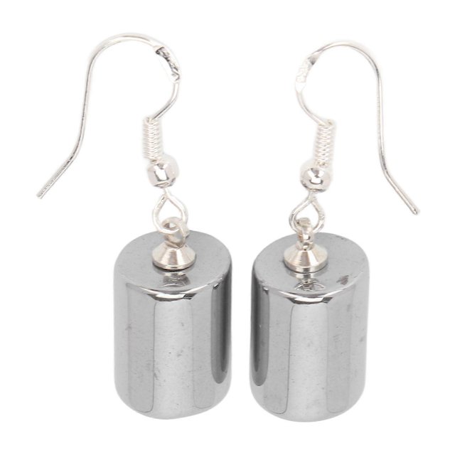 Pendientes de terahercios con forma de cilindro que alivian la ansiedad y dragan los meridianos, pendientes de piedra energética para mujer CNO.085681------Código de producto 66577