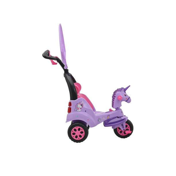 Triciclo Push Car Prinsel Super Trike Unicornio En Morado