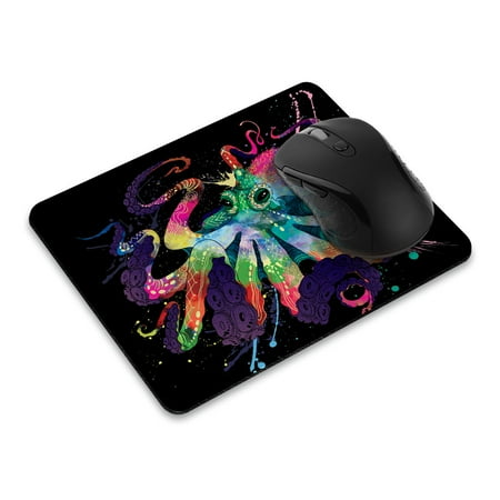 WIRESTER 8.66x7.08 in Rectangle Mouse Pad with Non-Slip Rubber Base for Computers  Laptop  Office & Home - Colorful Octopus Black price history on PriceWatchPro