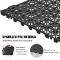 thumbnail image 6 of VEVOR Interlocking Tile 50PCS Black, Drainage Tiles 12" x 12" Splicing, Soft PVC Interlocking Drainage Floor Tiles, Non-Slip Drainage Holes for Restroom, Bathroom, Kitchen, Pool, Wet Areas, 6 of 10