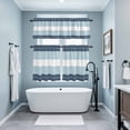thumbnail image 3 of Haze Blue Aqua Stripe Kitchen Curtains Sets for Windows 36 Inch Length, Modern Art Horizontal Striped Rod Pocket Window Treatments Tier Curtains and Valances Set for Bedroom/Bathroom, 3 of 8