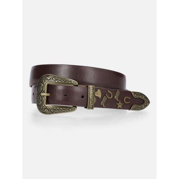 Kacey Lee Women's Leather Belt with Charms