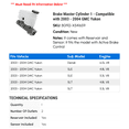 thumbnail image 2 of Brake Master Cylinder 1 - Compatible with 2003 - 2004 GMC Yukon - Autopart Premium, 2 of 2