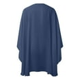 thumbnail image 4 of Hauaitttt Layer Chiffon Shirt Thin Breathable Shawl Bride Matching Dress Evening Dress Blouse Solid Color Hooded Cloak for Women Floor Length Neck Scarf Women Winter Womens plus Size Cloak with Hood, 4 of 4