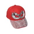 thumbnail image 1 of Gorra de béisbol ChicHeadwear secadora con diseño de máscara de fiesta rojo, 1 of 1