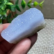 EOEMY 50-80G Aaa Natural Blue Lace Agate Druzy Geode Quartz Crystal Specimens Gemstone