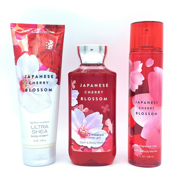 Bath and Body Works Japanese Cherry Blossom Body Cream, Shower Gel and ...