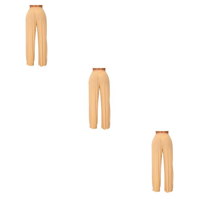 Toystoory Pantalones playeros para mujer, ropa de playa, ropa de playa, pierna ancha, cintura alta, cómodos, sueltos, pantalones transparentes, color Albaricoque XXL 3piezas Toystoory CBP225477