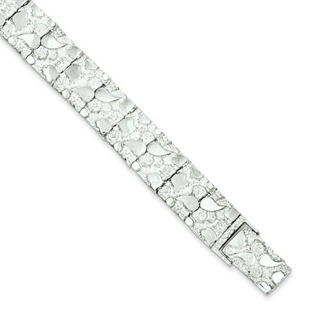 Mia Diamonds 925 Sterling Silver Nugget Bracelet 8 5 5in X 925 Sterling Silver Nugget Bracelet 8 5 5in X 12mm