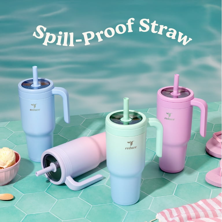 Reduce Chiller 34oz Spill-Proof Tumbler with Handle, Mint Chip