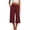 Wine, variant on RQYYD Women's High Waist Wide Leg Capri Pants Elastic Drawstring Casual Summer Lightweight Trousers with Pockets
