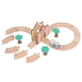 thumbnail image 1 of Wooden Train Track Expansion Pack Set Changeable Expandable Wide Compatibility Wooden Railway Kits, 1 of 4