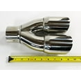 thumbnail image 5 of Wesdon Automotive Stainless Dual Exhaust Tip, 2.50" Inlet, 3.00" x 9.50" Long, Round Double Wall, 5 of 6
