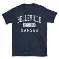 thumbnail image 1 of Belleville Kansas Classic Established Men's Cotton T-Shirt, 1 of 1
