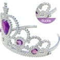 thumbnail image 4 of Juego de tiara y varita con corona de princesa Elsa — Joya de corazón de plata (púrpura) Sincero Hogar, 4 of 4