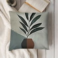 thumbnail image 3 of YINGXI Throw Pillow Covers, Geometric Leaf Plant ,Sofa Cushion Sofa Pillowcases Decorative 18x18in, 3 of 5