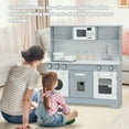 thumbnail image 4 of Costway Pretend Play Kitchen Wooden Toy Set for Kids w/ Realistic Light & Sound, 4 of 11