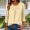 Yellow, variant on Xdegoge Womens 3/4 Sleeve Tops and Blouses Casual Plaid Print Crewneck Pleated Tops Comfortable Fall Fashion Loose Daily Tees