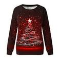 thumbnail image 5 of Womens Christmas Sweatshirts Graphic Tops Christmas Tree Pullover Shining Light Sweatshirts Santa Claus Outfits Snowman Tees Trendy Casual Garments, 5 of 6