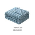 thumbnail image 2 of Under $1 Throw Blanket, Hwkond Solid Colour Flannel Rabbits Hair Blanket Nap Cover Blanket Heavy Sofa Blanket Velvet Blanket(Blue,70x100cm), 2 of 8