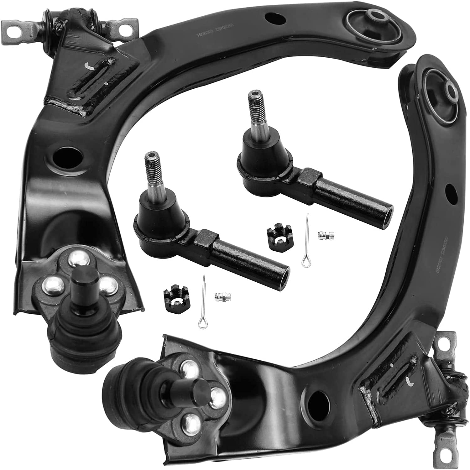 Detroit Axle - Front 8pc Suspension Kit for 2005-2011 Chevy Cobalt HHR Pontiac Pursuit, 2007-2009 G5, 2 Lower Control Arms w/Ball Joints 4 Outer Inner Tie Rods 2 Sway Bars 2006 2008 2010 Replacement