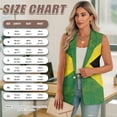 thumbnail image 6 of Psesaysky Women's Waistcoat Suit Vest Jamaican Flag Design Print Sleeveless Button Down V-Neck Trendy Suit Vests Blazer Tops for Casual Work Office Outerwear, Size M, 6 of 6