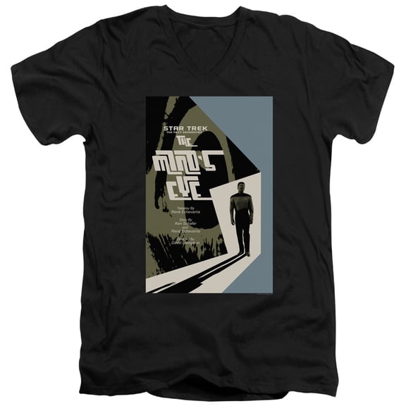Star Trek - Tng Season 4 Episode 24 - Slim Fit V Neck Shirt - Medium