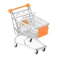 thumbnail image 3 of Mini carrito de compras, organizador de escritorio, carrito de supermercado, juguete, casa de muñecas, tienda naranja, 3 of 9
