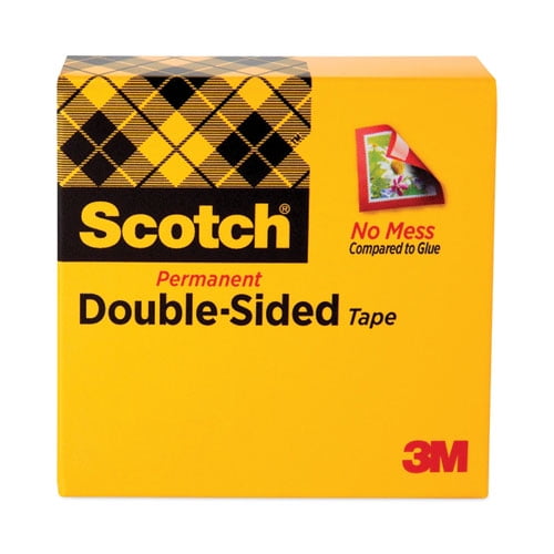 Double-Sided Tape, 3" Core, 0.5" X 36 Yds, Clear | Bundle of 2 Rolls