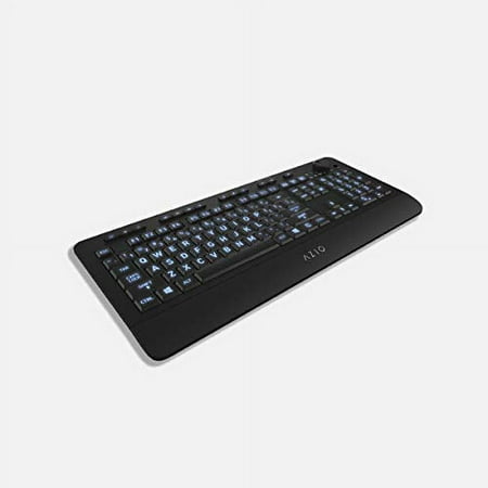 AZIO - KB510W Full-size Wireless Membrane Keyboard for PC - Black