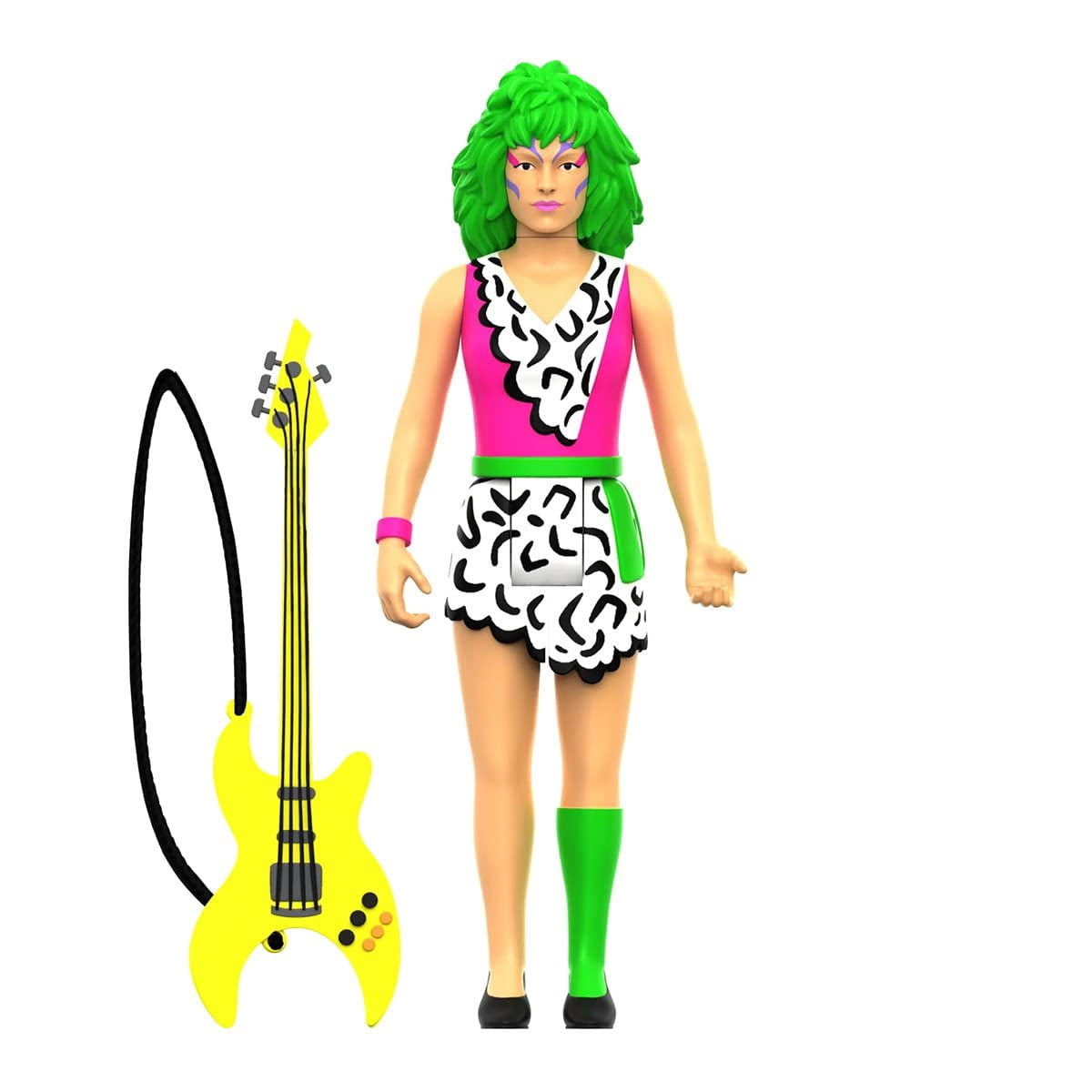 ReAction Jem & The Holograms Pizzaz Action Figure (Neon, Retro Box)