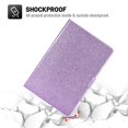 thumbnail image 6 of Galaxy Tab S7 2020 Case, Dteck Glitter Sparkle PU Leather Folio Case Multi-angle Viewing Stand Protective Cover with Card Slots for Samsung Galaxy Tab S7 11 inch 2020 Model SM-T870 T875 T876B, Purple, 6 of 6