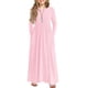 thumbnail image 1 of Vestido Arshiner para niñas, manga larga, maxi bolsillo, rosa, 12-13 años, 1 of 6