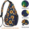 thumbnail image 4 of Sling Backpack,Travel Hiking Daypack Sunflower Rope Crossbody Shoulder Bag, 4 of 6
